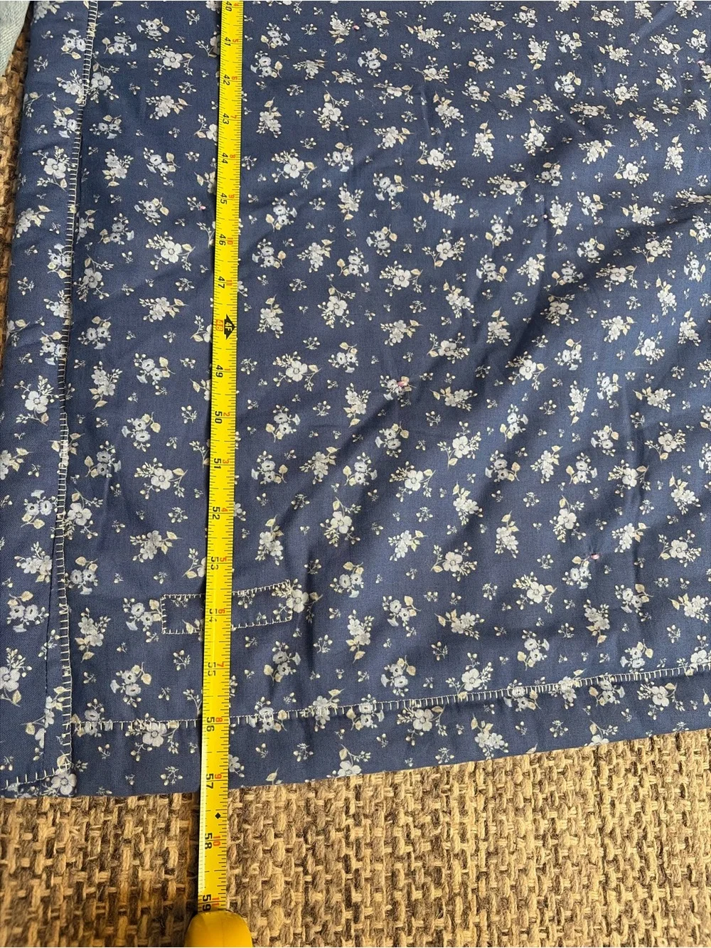 Handmade Blue Floral Patchwork Quilt - Blue